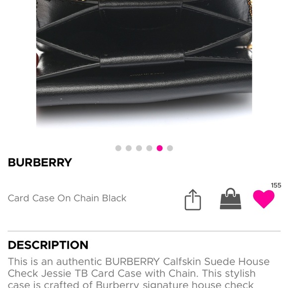 Burberry Card Case on Chain - Picture 5 of 11